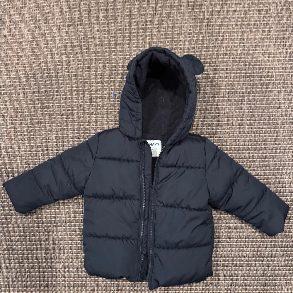 Old Navy Navy Blue Kids Puffer Jacket